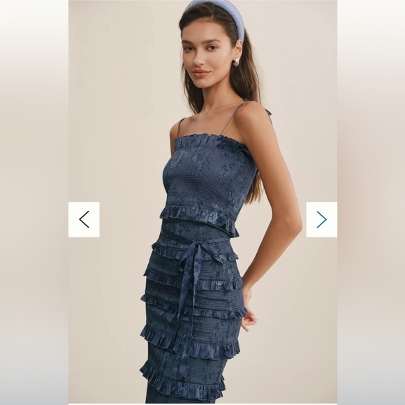 V Chapman Lily Dress Size 2 in Navy Bouquet - Picture 4 of 7